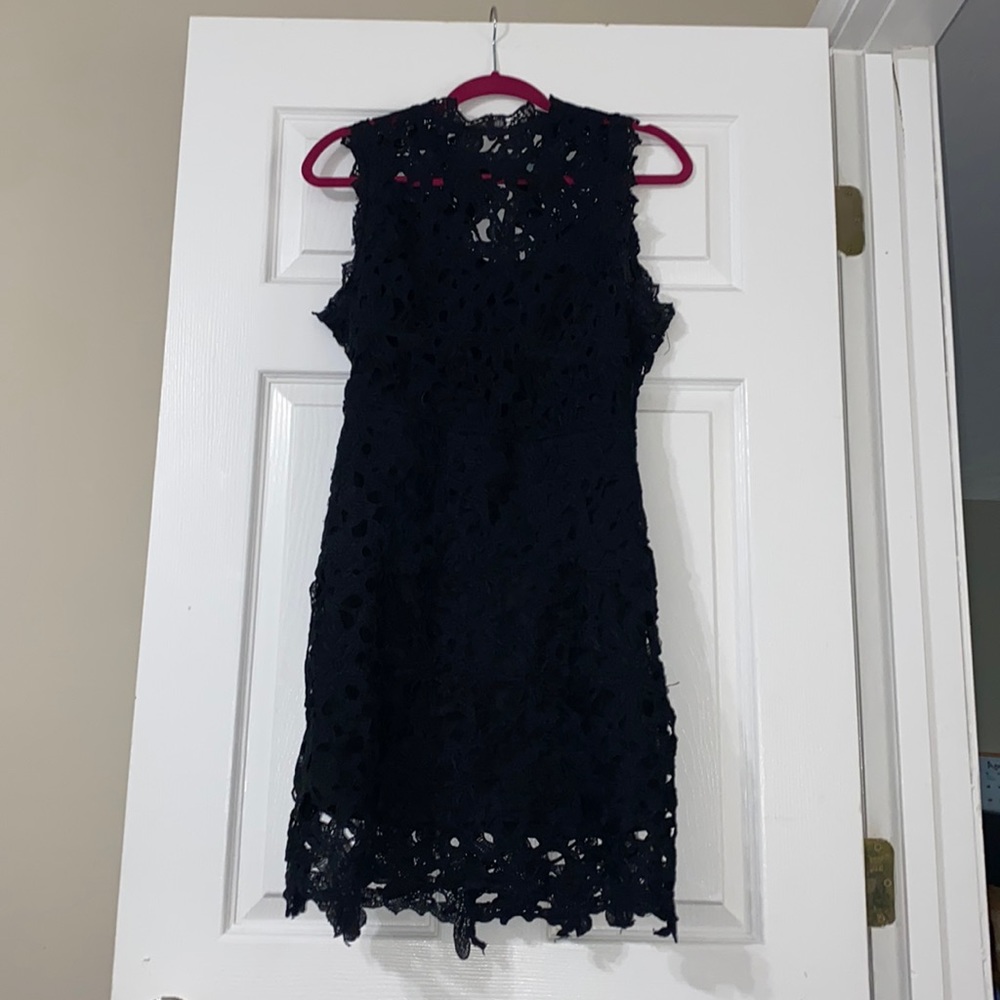 Black short floral dress